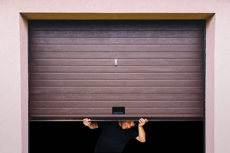 How to open the garage door manually from the outside