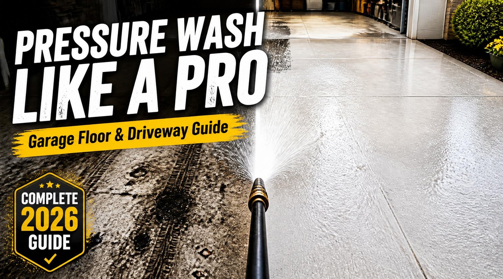 How to Pressure Wash Garage Floor & Driveway GarageDaily
