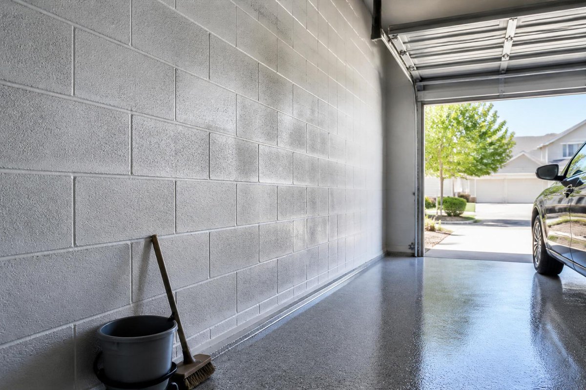 clean garage walls, garage wall cleaning, concrete garage wall cleaning, clean painted garage walls, garage wall stains, garage wall mold removal, remove stains from garage walls,