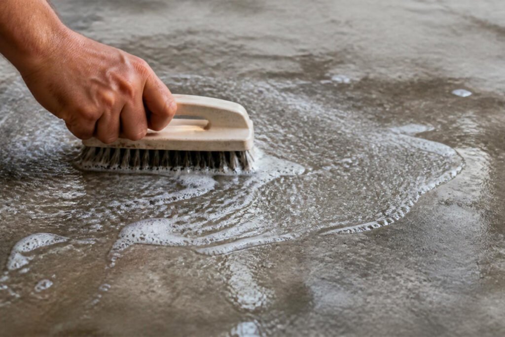 garage odor removal deep cleaning concrete floor