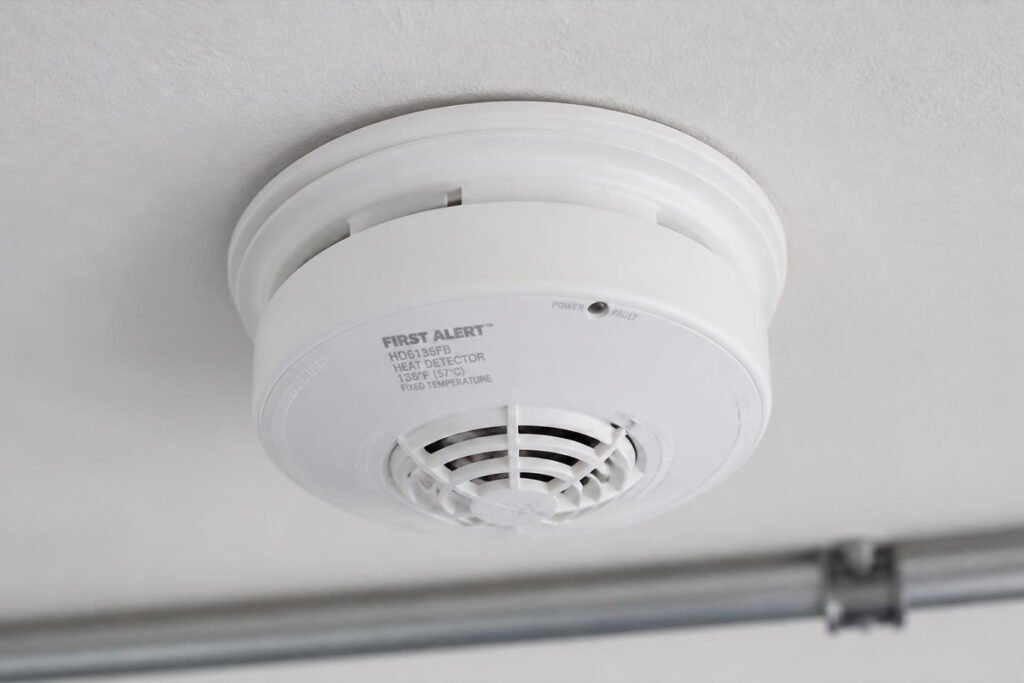 A standard smoke detector is the wrong tool for a garage — dust, vehicle exhaust, and temperature swings trigger enough false alarms that most people eventually just disable the unit, which defeats the purpose entirely. A heat detector solves that by responding to actual temperature change instead of airborne particles. For related garage fire and safety context, see our carbon monoxide and garage safety guide. This roundup focuses specifically on which heat detector to buy.
Quick answer: for most attached garages, a hardwired, interconnectable unit like the First Alert HD6135FB is the most reliable choice, since it ties into your home's existing smoke/CO alarm system rather than operating as an isolated device. If wiring isn't an option or you want app alerts when you're not home, a smart or wireless model further down this list covers that instead.
We compared products on detection method (fixed temperature vs. rate-of-rise), operating temperature range, interconnection capability, installation type, and price — specifically for garage use, where dust, exhaust, and wide temperature swings rule out options that work fine in a bedroom or hallway.
[IMAGE 1 — THUMBNAIL: heat detector mounted on garage ceiling with LED indicator visible — full professional photo brief in SEO package]
Quick Comparison
Product	Best For	Detection Type	Approx. Price
First Alert HD6135FB	Best Overall	135°F fixed + rate-of-rise	~$25–$35
Kidde HD135F	Best for Whole-Home Interconnection	135°F fixed only	~$25–$35
X-Sense XH02-M	Best Smart/App-Connected	Heat + app alerts (needs base station)	~$30–$40 + base station
RiSol Commercial Heat Detector	Best for Large or Extreme-Range Garages	Dual fixed + rate-of-rise, –4°F to 135°F	~$50–$80
Honeywell 5809SS	Best Wireless (No Hardwiring)	Fixed + rate-of-rise, 345MHz wireless	~$40–$55

Note: prices are approximate and based on typical current listings — confirm exact specs and compatibility before you buy.
1. First Alert HD6135FB — Best Overall
⭐ Best Overall
135°F fixed temperature + rate-of-rise (15°F/min) | Hardwired 120VAC with 9V battery backup | 85dB horn | UL539 compliant | ~$25–$35
[IMAGE 2 — First Alert HD6135FB mounted on garage ceiling, white housing visible — full professional photo brief in SEO package]
This is the most widely stocked and referenced heat detector for exactly this use case, and the dual-sensing approach is the reason why: it triggers either when the temperature hits a fixed 135°F or when it rises more than 15°F in a single minute, whichever comes first. That rate-of-rise sensing catches a fast-developing fire earlier than a fixed-temperature-only unit would, without the false-alarm sensitivity of a smoke detector.
Why buy it
•	Dual detection (fixed + rate-of-rise) catches fast-developing fires earlier than fixed-only units
•	Microprocessor control specifically reduces nuisance alarms from dust and temperature swings
•	Interconnects with other First Alert/BRK hardwired alarms so a garage fire triggers alarms throughout the house
Worth knowing
•	Requires hardwiring into a 120V circuit — not a simple battery-only install
•	Not rated for extreme cold below –20°F or heat above 115°F, which covers the vast majority of garages but is worth checking for extreme climates
Verdict: the safest default pick if your garage is already wired or you're comfortable having an electrician add the circuit — the interconnection with the rest of your home's alarm system is the real value here.
2. Kidde HD135F — Best for Whole-Home Interconnection
🔗 Best for Interconnection
135°F fixed temperature only | Hardwired with 9V battery backup | Interconnects up to 24 Kidde devices | 2 status LEDs | ~$25–$35
[IMAGE 3 — Kidde HD135F heat detector on ceiling with visible LED status lights — full professional photo brief in SEO package]
If your home already runs on Kidde smoke and CO alarms, this is the natural fit — it interconnects with up to 24 other Kidde AC-interconnect devices, meaning a garage fire trips every alarm in the house, not just the one nearest the fire. The trade-off against the First Alert pick above is that this unit is fixed-temperature only, without rate-of-rise sensing, which means it won't catch a fast-developing fire quite as early. Pair it with our carbon monoxide safety guide if you're building out a full Kidde-based alarm ecosystem across the house.
Why buy it
•	Seamless interconnection if the rest of your home already runs Kidde alarms
•	Two LED indicators make status checking simple at a glance
•	UL 539 certified with a straightforward, well-documented hardwired install
Worth knowing
•	Fixed temperature only — no rate-of-rise detection, so it triggers slightly later on a fast-developing fire
•	Only interconnects with other Kidde AC-interconnect devices, not mixed brands
Verdict: the right choice specifically if you're standardizing on Kidde across the house — otherwise the First Alert's rate-of-rise sensing is the stronger technical pick.
3. X-Sense XH02-M — Best Smart/App-Connected
📱 Best Smart Option
Heat sensing + WiFi app alerts | Requires SBS50 base station (sold separately) | Push notifications, battery status alerts | ~$30–$40 + base station
[IMAGE 4 — X-Sense XH02-M heat detector with smartphone showing app alert notification — full professional photo brief in SEO package]
This is the pick if you want to know about a problem while you're at work or on vacation, not just when you're standing in the garage. It connects to X-Sense's SBS50 base station over 2.4GHz WiFi and pushes alerts, battery status, and incident updates straight to your phone through the X-Sense Home Security app — genuinely useful for anyone who travels or has a detached garage/workshop they don't check daily.
Why buy it
•	Remote push notifications mean you find out about a problem even when you're away from home
•	Battery status alerts prevent the detector from silently going dead without your knowledge
•	Straightforward app setup compared to a full hardwired interconnect system
Worth knowing
•	Requires the separate SBS50 base station to function — factor that cost into the total price
•	Depends on home WiFi and the manufacturer's app/cloud service staying online to deliver remote alerts
Verdict: worth the added cost and setup if remote monitoring genuinely matters to your situation — skip it if you're rarely away from the property for long stretches.
4. RiSol Commercial-Grade Heat Detector — Best for Large or Extreme-Range Garages
🌡️ Best for Extreme Ranges
Dual fixed + rate-of-rise thermistor sensing | Operating range –4°F to 135°F | Covers up to 900 sq ft | 85dB alarm | ~$50–$80
[IMAGE 5 — RiSol commercial heat detector mounted in a large workshop-style garage — full professional photo brief in SEO package]
Built with commercial and industrial spaces in mind, this steps up both the coverage area and the operating temperature range compared to standard residential units — rated down to –4°F, which matters for an uninsulated garage in a genuinely cold climate. The wider 900 sq ft coverage also means a large two-car garage or combined garage/workshop can often get by with fewer total units than standard residential detectors would require.
Why buy it
•	Wide operating range handles genuinely extreme cold better than standard residential units
•	Larger 900 sq ft coverage area reduces the total number of units needed for a big space
•	Dual-sensor design matches the fixed + rate-of-rise approach of the best residential picks
Worth knowing
•	Costs more than standard residential heat detectors, reflecting the commercial-grade build
•	Overkill for a small single-car garage — sized for larger spaces specifically
Verdict: the right pick for a large garage, detached workshop, or genuinely harsh climate where standard residential units are pushed past their comfortable operating range.
5. Honeywell 5809SS — Best Wireless (No Hardwiring)
📡 Best Wireless
Fixed + rate-of-rise detection | 345MHz wireless | Requires a compatible security panel/receiver | ~$40–$55
[IMAGE 6 — Honeywell 5809SS wireless heat detector mounted with no visible wiring — full professional photo brief in SEO package]
For a garage that isn't wired and where running new electrical isn't practical, this is a genuine wireless alternative — it communicates over 345MHz radio to a compatible security system receiver rather than needing a hardwired connection. The catch is real and worth stating plainly: this only works if you already have, or are willing to add, a compatible security panel. It's not a fully standalone battery unit that works on its own out of the box.
Why buy it
•	No electrical work required — genuinely useful for an unwired detached garage or workshop
•	Same fixed + rate-of-rise dual detection as the best hardwired picks on this list
•	Integrates with an existing home security system if you already have compatible Honeywell/Resideo equipment
Worth knowing
•	Requires a compatible 345MHz security panel or receiver — it will not function as a true standalone device
•	Adds an ongoing dependency on your security system staying powered and functional
Verdict: the right pick only if you already have, or plan to add, a compatible security system — otherwise the hardwiring cost for a First Alert or Kidde unit is usually simpler.
Which Heat Detector Fits Your Garage?
•	Standard attached garage, already wired: the First Alert HD6135FB is the safest, most tested default.
•	Home already runs Kidde smoke/CO alarms: the Kidde HD135F keeps the whole system on one interconnected brand.
•	You travel often or have a detached workshop you don't check daily: the X-Sense XH02-M's app alerts are worth the extra setup.
•	Large two-car garage, workshop, or genuinely cold climate: the RiSol commercial unit's wider range and coverage area earn the higher price.
•	Garage isn't wired and running new electrical isn't practical: the Honeywell 5809SS is the realistic wireless option, provided you have or plan to add a compatible security panel.
If you're installing a detector alongside other garage upgrades — an EV charger, new overhead storage, or a full workshop build-out — it's worth planning detector placement at the same time rather than as an afterthought once everything else is installed.
A Quick Reality Check on “Battery-Only” Heat Detectors
If you've searched for a simple, standalone battery-powered heat detector with no wiring and no base station required, you've likely noticed there aren't many well-established options from major brands — that's not an oversight on this list, it reflects the actual market. Most “battery operated” heat detectors marketed online are either wireless units requiring a compatible security panel (like the Honeywell above) or generic, unbranded products without established testing history. If a fully standalone, no-ecosystem battery unit is a hard requirement, expect to do extra due diligence on UL listing and brand reputation before buying, since this is a thinner and less-regulated part of the market than hardwired or panel-based options.
Common Mistakes When Buying a Garage Heat Detector
Installing a smoke detector instead
This is the single most common mistake, and the reason this guide exists — a standard smoke detector in a garage will false-alarm from dust and exhaust often enough that most people eventually disconnect it, leaving the garage with no working fire detection at all.
Assuming any heat detector interconnects with any brand
Interconnection is almost always brand-specific — a Kidde heat detector won't trip a First Alert smoke alarm elsewhere in the house, and vice versa. If whole-home interconnection matters to you, match the brand to what's already installed.
Skipping the operating temperature range
Standard residential units are typically rated for roughly –20°F to 115°F. An uninsulated garage in a genuinely extreme climate can exceed that range, which is exactly the gap a wider-range commercial unit like the RiSol pick is built to cover.
Forgetting it's not a substitute for a CO detector
A heat detector responds to fire risk, not carbon monoxide. Both belong in or near a garage, but they're solving different problems — see our carbon monoxide safety guide for the CO side of garage safety.
Fast Buying Guide
Fixed temperature vs. rate-of-rise
Fixed-temperature detectors trigger at a set threshold, typically 135°F. Rate-of-rise detectors trigger when temperature climbs quickly, regardless of the absolute number, which catches a fast-developing fire earlier. Dual-sensor units combine both and are the stronger choice whenever the price difference is small.
Where to mount it
Ceiling-mounted, centered in the garage or near the highest-risk area (workbench, electrical panel), away from HVAC vents and garage door tracks that could cause airflow interference. If your garage doubles as a workshop, position it to cover the hot-work or highest-risk station specifically rather than just the geometric center of the room.
Interconnected vs. standalone
An interconnected unit (hardwired or app-based) alerts the rest of the house when the garage detector trips, buying more time to react. A standalone unit only sounds locally in the garage, which is a real limitation if no one is nearby to hear it. Interconnection is worth the small added cost or setup effort for most attached garages.
How many detectors does a garage need
A single-car garage under about 500 sq ft typically needs just one unit, centered on the ceiling. A two-car garage or workshop over that size may need two, especially if there's a distinct high-risk zone like a hot-work station on one side of the room.
Frequently Asked Questions
Why not just use a smoke detector in the garage?
Dust, vehicle exhaust, and temperature swings cause frequent false alarms in a standard smoke detector, which tends to end with the unit being disabled entirely — the opposite of what you want. A heat detector responds to actual temperature change instead, avoiding that false-alarm problem.
Do I need a hardwired or battery-powered heat detector?
Hardwired units are generally more reliable for a garage that already has wiring nearby, and interconnect with the rest of the home's alarm system. If wiring isn't practical, a wireless option paired with a compatible security panel is the realistic alternative — true standalone battery-only heat detectors from major brands are uncommon.
What temperature should a garage heat detector trigger at?
135°F is the standard fixed-temperature threshold used by most residential heat detectors, paired with rate-of-rise sensing (commonly 15°F per minute) on better units to catch fast-developing fires earlier.
Can a heat detector replace a smoke detector everywhere in my house?
No — heat detectors are specifically recommended for spaces where smoke detectors perform poorly, like garages, attics, and crawl spaces. Living areas and bedrooms should still use smoke detectors, which respond faster to smoldering fires that a heat detector wouldn't catch until much later.
How often should I test or replace a garage heat detector?
Test monthly using the built-in test button, and replace the unit every 10 years regardless of apparent condition, consistent with standard smoke/heat alarm replacement guidance — sensors degrade with age even when a unit still appears to power on correctly.
The Bottom Line
If you buy just one thing from this list, make it a hardwired dual-sensor unit like the First Alert HD6135FB — it solves the actual problem (a garage with no reliable fire detection) for most households without complicated setup. Go wireless only if hardwiring genuinely isn't an option, and step up to a commercial-grade unit only if your garage is unusually large or exposed to genuinely extreme temperatures.
Last Updated: July 2026
